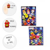 2 Set - 20 Parça  Masal Kahramanları ve Çiftlik Hayvanlar Parmak Kukla T225 T220 thumbnail 4