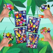 4 Set - 40 Parça  Deniz Canlıları , Uçan, Safari ve Çiftlik Hayvanlar Parmak Kukla T220 T221 T222 T223 thumbnail 5