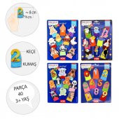 4 Set - 40 Parça  Rakamlar, Uçan, Evcil ve Vahşi Hayvanlar Parmak Kukla T772 T782 T222 T64 - 3
