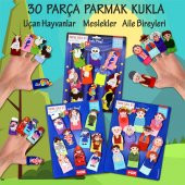 3 Set - 30 Parça  Meslekler, Aile Bireyleri ve Uçan Hayvanlar Parmak Kukla T752 T762 T222 thumbnail 2