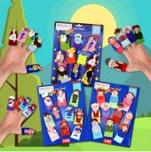 3 Set - 30 Parça  Meslekler, Aile Bireyleri ve Uçan Hayvanlar Parmak Kukla T752 T762 T222 thumbnail 5