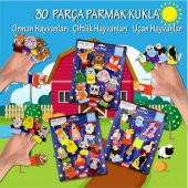 3 Set - 30 Parça  Orman, Çiftlik ve Uçan Hayvanlar Parmak Kukla T220 T218 T222 - 2