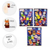 3 Set - 30 Parça  Orman, Çiftlik ve Uçan Hayvanlar Parmak Kukla T220 T218 T222 - 3