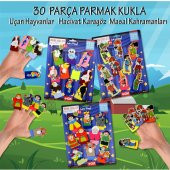3 Set - 30 Parça  Hacivat Karagöz , Masal Kahramanları ve Uçan Hayvanlar Parmak Kukla T224 T225 T222 - 2