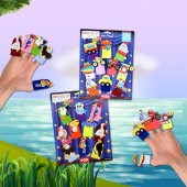 2 Set - 20 Parça  Taşıtlar ve Uçan Hayvanlar Parmak Kukla T181 T222 thumbnail 5