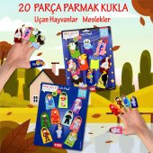 2 Set - 20 Parça  Meslekler ve Uçan Hayvanlar Parmak Kukla T761 T222 - 2
