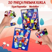 2 Set - 20 Parça  Aile Bireyleri ve Uçan Hayvanlar Parmak Kukla T752 T222 thumbnail 2