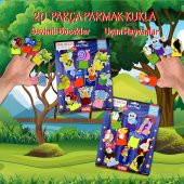 2 Set - 20 Parça  Sevimli Böcekler ve Uçan Hayvanlar Parmak Kukla T219 T222 thumbnail 2