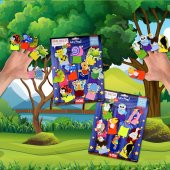 2 Set - 20 Parça  Sevimli Böcekler ve Uçan Hayvanlar Parmak Kukla T219 T222 thumbnail 4