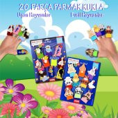 2 Set - 20 Parça  Evcil Hayvanlar ve Uçan Hayvanlar Parmak Kukla T772 T222 thumbnail 2