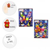 2 Set - 20 Parça  Masal Kahramanları ve Uçan Hayvanlar Parmak Kukla T225 T222 - 3