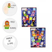 2 Set - 20 Parça  Safari ve Uçan Hayvanlar Parmak Kukla T223 T222 thumbnail 3
