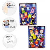 2 Set - 20 Parça  Çiftlik ve Uçan Hayvanlar Parmak Kukla T220 T222 thumbnail 3