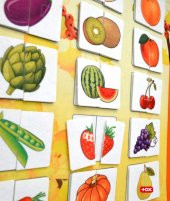 Parça Bütün Eşleştirme Oyunu (Meyveler) Keçe Cırtlı Duvar Panosu thumbnail 2