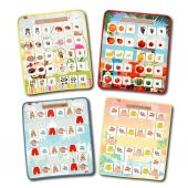 4 Set - 114 Parça  Sıradakini Biliyoum ( Yaz , Kış ) ve Büyük -Küçük Oyunu (Hayvan, Meyve) Keçe Cırtlı Duvar Panoları thumbnail 1