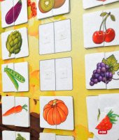 Parça Bütün Eşleştirme Oyunu (Meyveler) Keçe Cırtlı Duvar Panosu thumbnail 5