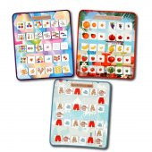 3 Set - 87 Parça  Az - Çok , Büyük - Küçük Meyve ve Sıradakini Biliyorum Oyunu Keçe Cırtlı Duvar Panoları thumbnail 1