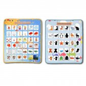 2 Set - 72 Parça  Zıt Kavramlar ve Gölge Eşleştirme Keçe Cırtlı Duvar Panoları - 1