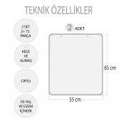 2 Set - 72 Parça  Zıt Kavramlar ve Gölge Eşleştirme Keçe Cırtlı Duvar Panoları - 3