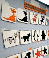 2 Set - 72 Parça  Zıt Kavramlar ve Gölge Eşleştirme Keçe Cırtlı Duvar Panoları - 5