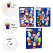 3 Set - 30 Parça  Taşıtlar, Aile Bireyleri ve Meslekler Parmak Kukla T181 T751 T761 thumbnail 3