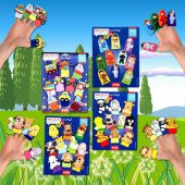 4 Set - 40 Parça  Meslekler, Taşıtlar, Evcil  ve Vahşi Hayvanlar Parmak Kukla T771 T781 T761 T181 thumbnail 5