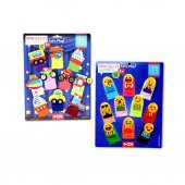 2 Set - 20 Parça  Taşıtlar ve Emojiler Parmak Kukla T106 T181 - 1