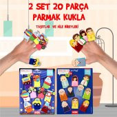 2 Set - 20 Parça  Taşıtlar ve Aile Bireyleri Parmak Kukla T751 T181 - 2