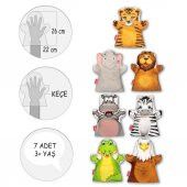 7 Parça  Safari Hayvanlar El Kukla Set thumbnail 4