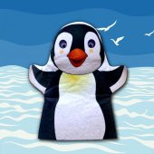 Penguen Vahşi Hayvanlar Keçe El Kukla T122 thumbnail 5