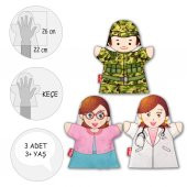 3 Parça  Meslekler El Kukla Set - 4