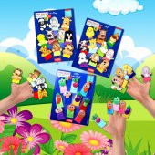 3 Set - 30 Parça  Evcil , Vahşi Hayvanlar ve Sebzeler Parmak Kukla T771 T781 T104 thumbnail 5