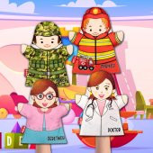 4 Parça  Meslekler El Kukla Set thumbnail 4