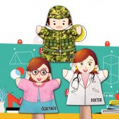 3 Parça  Meslekler El Kukla Set - 5