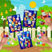 3 Set - 30 Parça  Evcil , Vahşi Hayvanlar ve Sebzeler Parmak Kukla T772 T782 T104 thumbnail 5