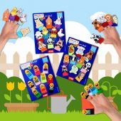 3 Set - 30 Parça  Evcil , Vahşi Hayvanlar ve Emojiler Parmak Kukla T772 T782 T106 - 5