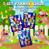 3 Set - 30 Parça  Evcil , Vahşi Hayvanlar ve Sebzeler Parmak Kukla T772 T782 T104 thumbnail 2