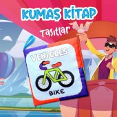 İngilizce Taşıtlar Kumaş Sessiz Kitap E132 - Bez Kitap thumbnail 2