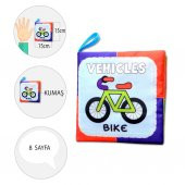 İngilizce Taşıtlar Kumaş Sessiz Kitap E132 - Bez Kitap thumbnail 4