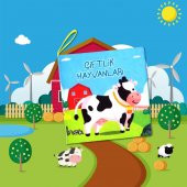 Çiftlik Hayvanları Kumaş Sessiz Kitap T134 - Bez Kitap thumbnail 5