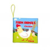 İngilizce Çiftlik Hayvanları Kumaş Sessiz Kitap E119 - Bez Kitap thumbnail 1