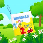 İngilizce Rakamlar Kumaş Sessiz Kitap E128 - Bez Kitap thumbnail 5