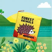 İngilizce Orman Hayvanları Kumaş Sessiz Kitap E127 - Bez Kitap thumbnail 5