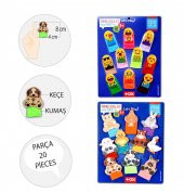2 Set - 20 Parça  Emojiler ve Evcil Hayvanlar Parmak Kukla T106 T772 - 3