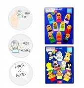 2 Set - 20 Parça  Emojiler ve Vahşi Hayvanlar Parmak Kukla T106 T781 - 3