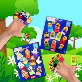 2 Set - 20 Parça  Emojiler ve Evcil Hayvanlar Parmak Kukla T106 T772 - 5