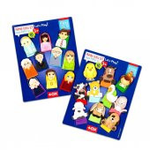 2 Set - 20 Parça  Evcil Hayvanlar ve Aile Bireyleri Parmak Kukla T771 T751 thumbnail 1