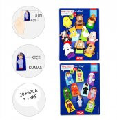 2 Set - 20 Parça  Evcil Hayvanlar ve Meslekler Parmak Kukla T771 T761 thumbnail 3