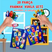2 Set - 20 Parça  Emojiler ve Meslekler Parmak Kukla T106 T761 thumbnail 2