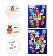 2 Set - 20 Parça  Emojiler ve Vahşi Hayvanlar Parmak Kukla T106 T782 - 4
